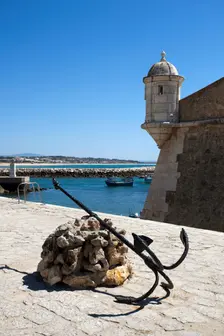 A watchtower of the Forte da Ponta da Bandeira, Lagos, Portugal, 2009. Creator: Samuel Magal