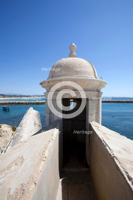 A watchtower of the Forte da Ponta da Bandeira, Lagos, Portugal, 2009. Creator: Samuel Magal.