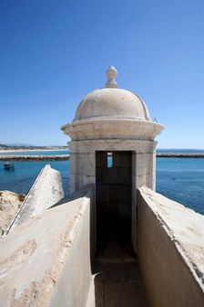 A watchtower of the Forte da Ponta da Bandeira, Lagos, Portugal, 2009. Creator: Samuel Magal