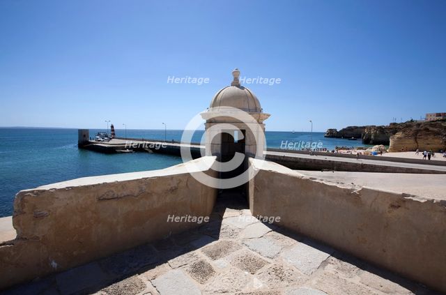 A watchtower of the Forte da Ponta da Bandeira, Lagos, Portugal, 2009. Creator: Samuel Magal.