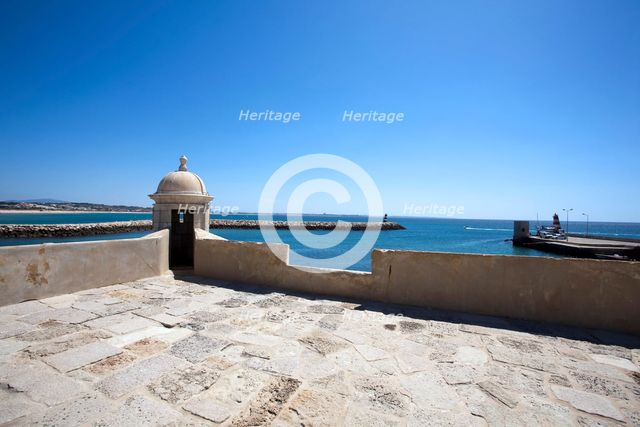 A watchtower of the Forte da Ponta da Bandeira, Lagos, Portugal, 2009. Creator: Samuel Magal.