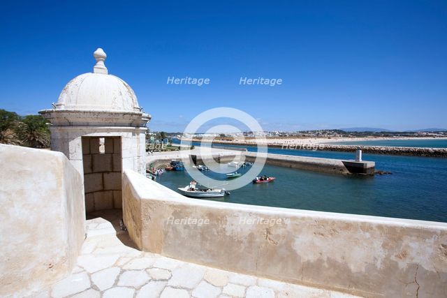 A watchtower of the Forte da Ponta da Bandeira, Lagos, Portugal, 2009. Creator: Samuel Magal.
