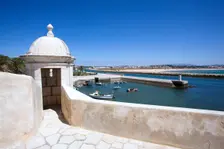 A watchtower of the Forte da Ponta da Bandeira, Lagos, Portugal, 2009. Creator: Samuel Magal