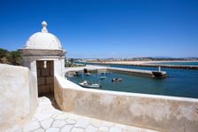 A watchtower of the Forte da Ponta da Bandeira, Lagos, Portugal, 2009. Creator: Samuel Magal