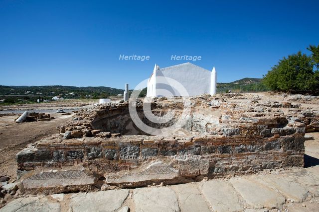 A water tank with mosaics, Milreu, Portugal, 2009. Creator: Samuel Magal.