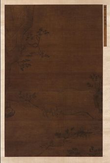 A Water-buffalo and a herd-boy near a stream, Ming or Qing dynasty, (17th century?). Creator: Unknown