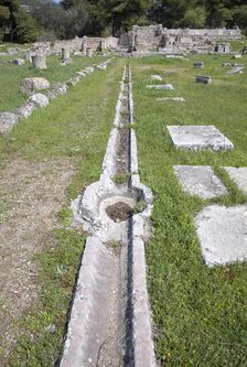A water canal at Epidauros, Greece. Artist: Samuel Magal