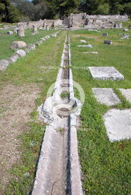 A water canal at Epidauros, Greece. Creator: Samuel Magal.