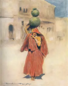 A Water-carrier 1905. Artist: Mortimer Luddington Menpes