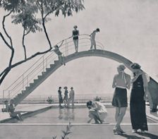 A water-chute for a swimming bath, 1935. Creator: Paul Heinrich August Wolff
