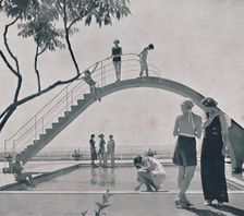 A water-chute for a swimming bath, 1935. Creator: Paul Heinrich August Wolff