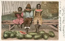 A Watermelon Feast, 1903 - 1904. Creator: Detroit Publishing Company