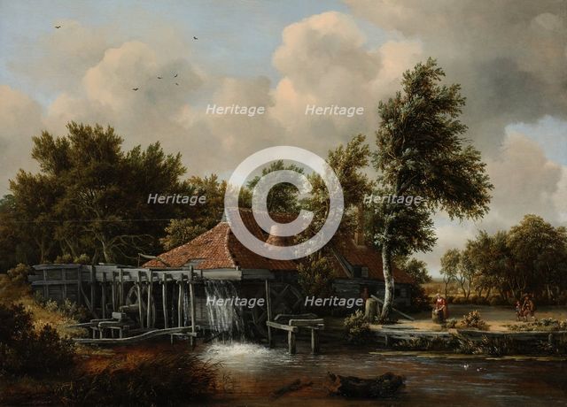 A Watermill, ca 1665. Artist: Hobbema, Meindert (1638-1709)