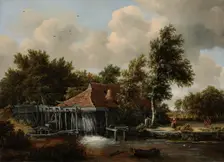 A Watermill, c.1664. Creator: Meindert Hobbema
