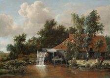 A Watermill, c.1664. Creator: Meindert Hobbema