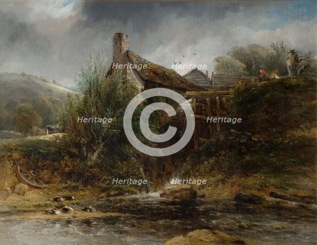 A Watermill Near Totnes, Devon, 1834. Creator: Frederick W Watts.
