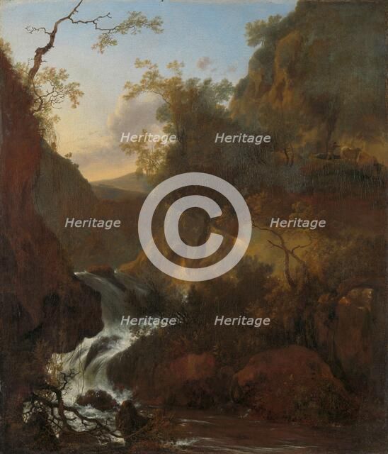 A waterfall, 1649-1673. Creator: Adam Pynacker.