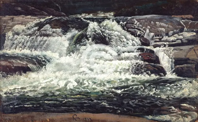 A Waterfall, 1833. Creator: Knud Baade.