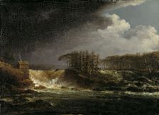 A Waterfall, Älvkarleby, early-mid 19th century. Creator: Carl Johan Fahlcrantz