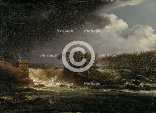 A Waterfall, Älvkarleby, early-mid 19th century. Creator: Carl Johan Fahlcrantz.
