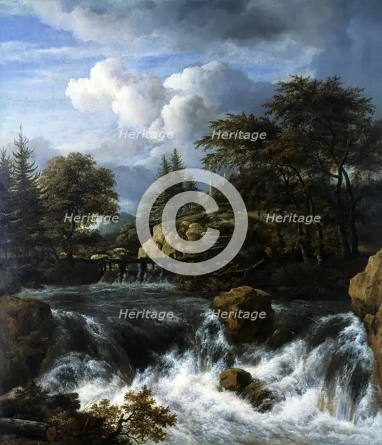 'A Waterfall in a Rocky Landscape', 1660-70. Artist: Jacob van Ruisdael