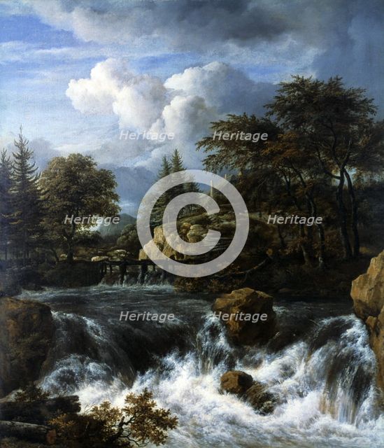 'A Waterfall in a Rocky Landscape', 1660-70. Artist: Jacob van Ruisdael