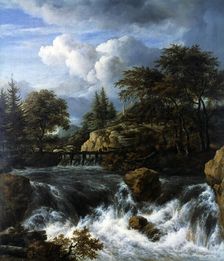 A Waterfall in a Rocky Landscape 1660-70. Artist: Jacob van Ruisdael