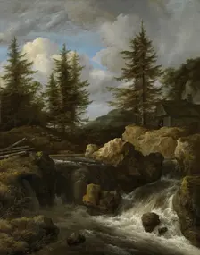 A waterfall in a rocky landscape. Creator: Ruisdael, Jacob Isaacksz, van (1628/29-1682)