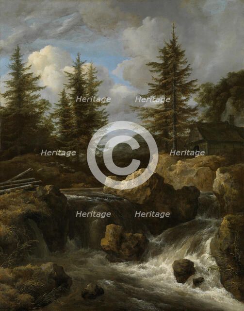 A waterfall in a rocky landscape. Creator: Ruisdael, Jacob Isaacksz, van (1628/29-1682).