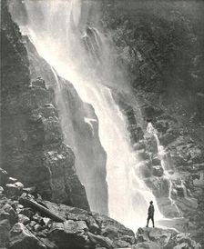 A waterfall in the hill district, Dehra Dun, India, 1895. Creator: W & S Ltd