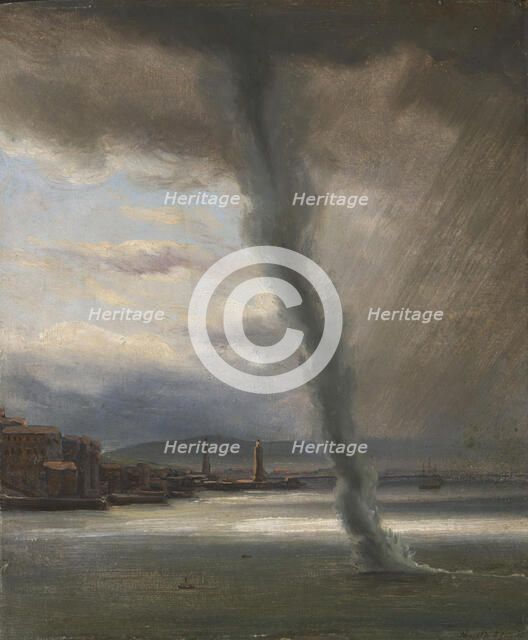 A Waterspout on the Bay of Naples, 1833. Creator: Thomas Fearnley.
