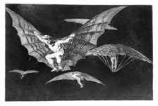 A way of flying 1819-1823. Artist: Francisco Goya