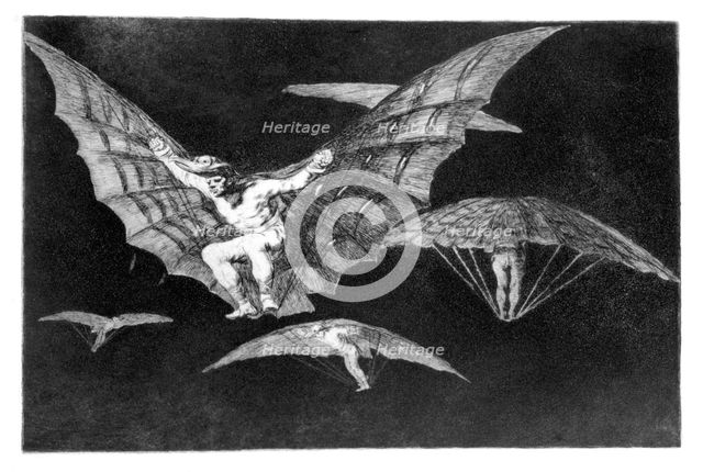 'A way of flying', 1819-1823. Artist: Francisco Goya