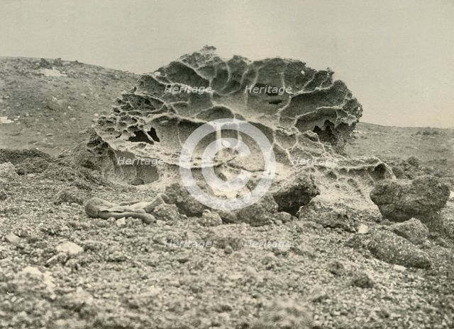 'A Weathered Kenyte Boulder Near the Winter Quarters', c1908, (1909).  Artist: Unknown.
