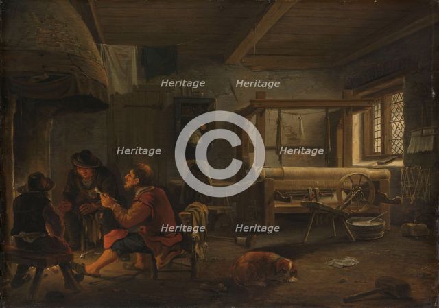 A Weaver's Workshop, 1652. Creator: Johannes Dircksz. van Oudenrogge.