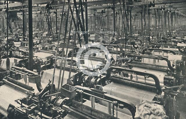 'A Weaving-shed', c1917. Artist: Unknown.