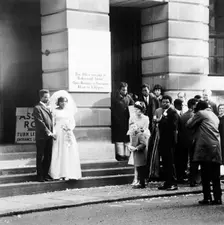 A wedding, Camden, London, 1969. Creator: Henry Grant