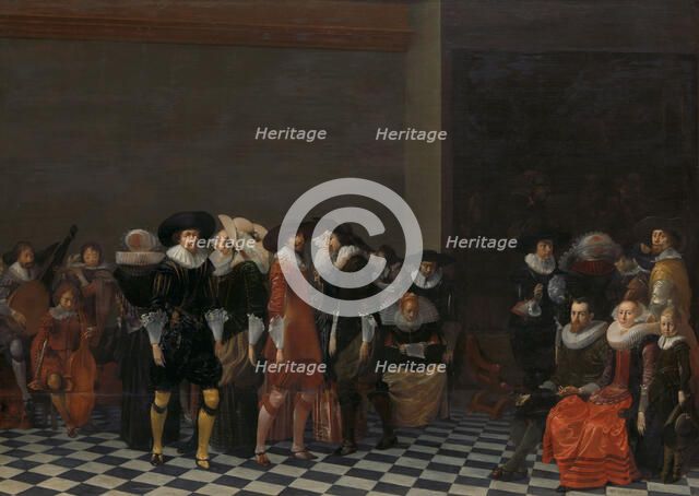 A Wedding Feast, Traditionally Called 'The Wedding of Adriaen Ploos van Amstel and Agnes van Bijler' Creator: Willem Cornelisz Duyster.