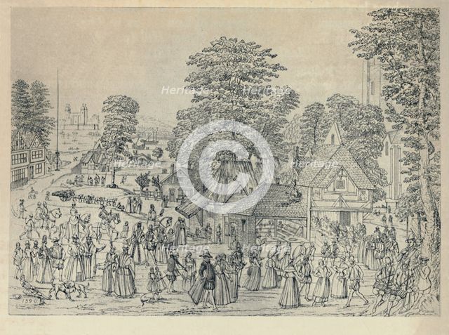 'A Wedding Festivity in Bermondsey, 1590', (1920). Artist: Joris Hoefnagel.