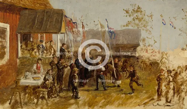 A wedding in aland, sketch, 1868. Creator: Karl Emanuel Jansson.