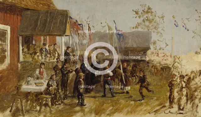 A wedding in aland, sketch, 1868. Creator: Karl Emanuel Jansson.