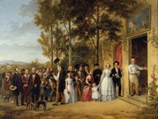 A Wedding in the Coeur Volant Chapel in Marly about 1850 (19th century). Artist: Anon