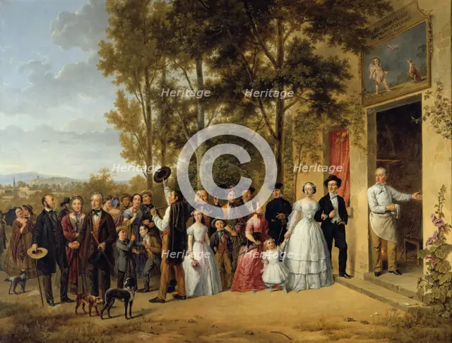 'A Wedding in the 'Coeur Volant' Chapel in Marly about 1850' (19th century). Artist: Anon