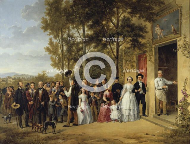 'A Wedding in the 'Coeur Volant' Chapel in Marly about 1850' (19th century). Artist: Anon