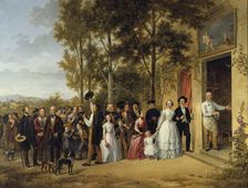 A Wedding in the Coeur Volant Chapel in Marly about 1850 (19th century). Artist: Anon