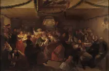 A Wedding Party from Vingåker, 1857. Creator: Vilhelm Wallander