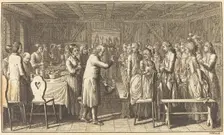 A Welcome Guest, 1777/1791. Creator: Daniel Nikolaus Chodowiecki
