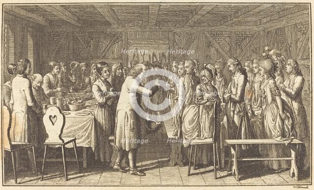 A Welcome Guest, 1777/1791. Creator: Daniel Nikolaus Chodowiecki.