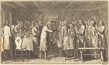 A Welcome Guest, 1777/1791. Creator: Daniel Nikolaus Chodowiecki