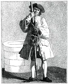 A Well Cleaner, 1737-1742.Artist: Bouchardon